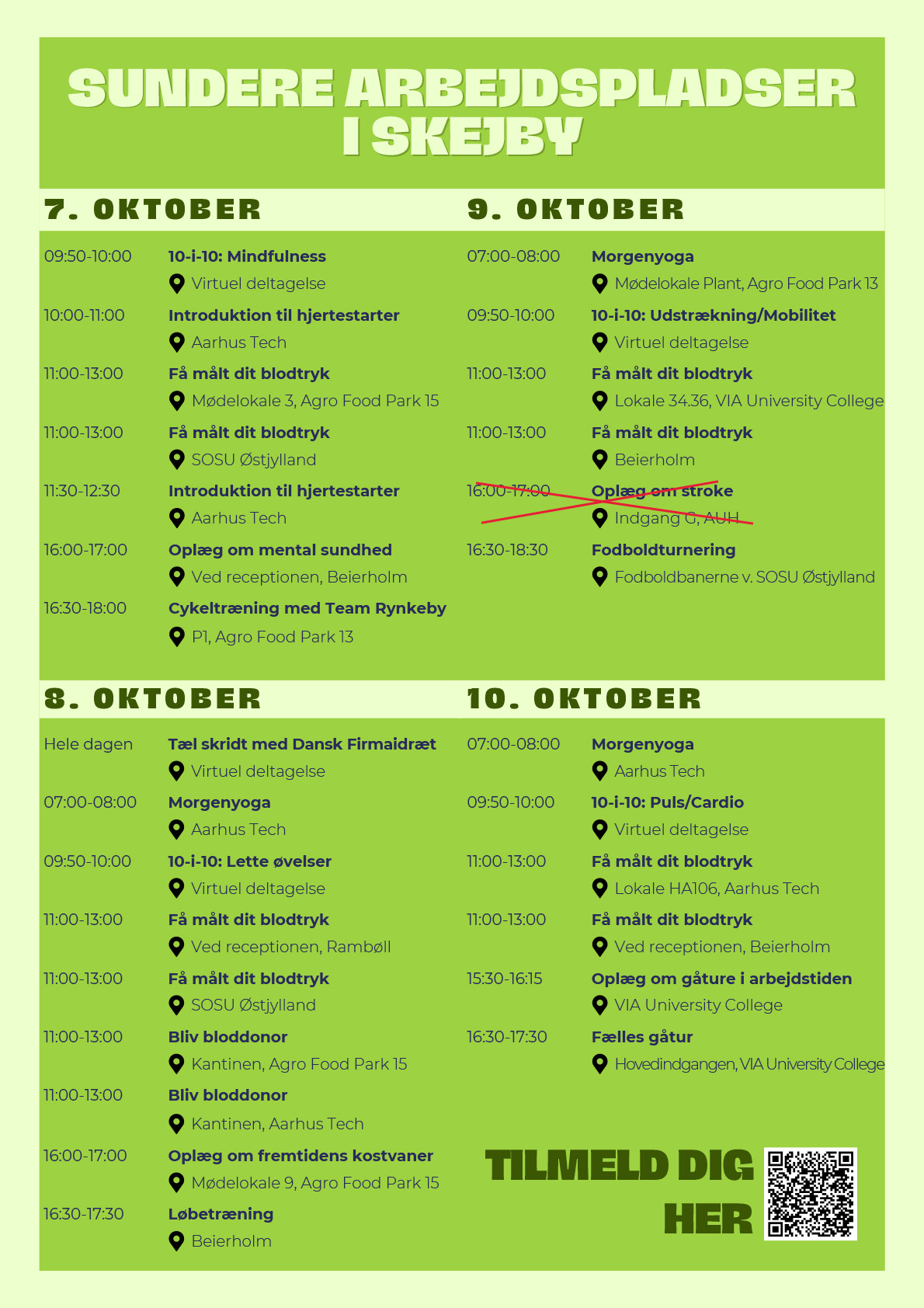 Program for sundhedsugen i Skejby